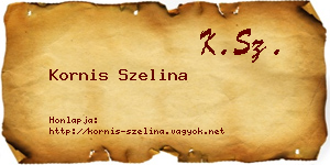 Kornis Szelina névjegykártya